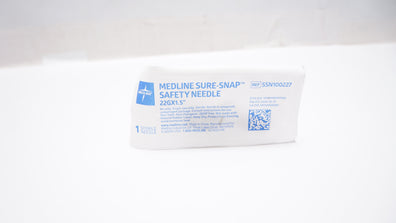 Medline SSN100227 Sure-Snap Safety Ndle. 22G x 1.5 inch